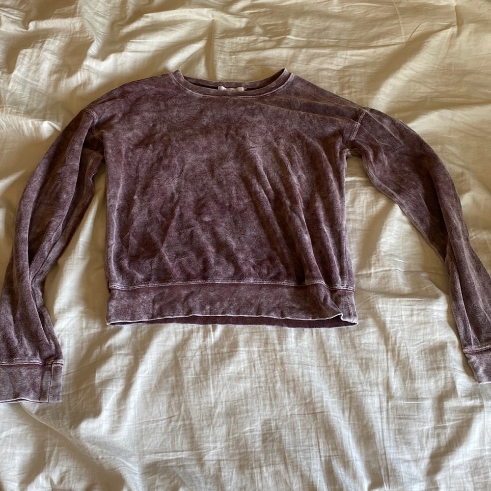 Velvet purple sweatshirt. Size:xs